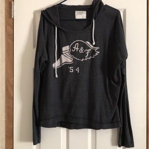 Hooded long sleeve A&F top